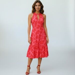 Sam Edelman Halter Neck Tiered Midi Dress Size 12